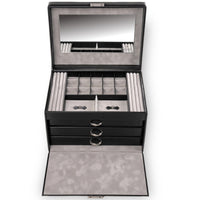 Koffer (ohne Schubfächer) VARIO vario / schwarz (Leder)