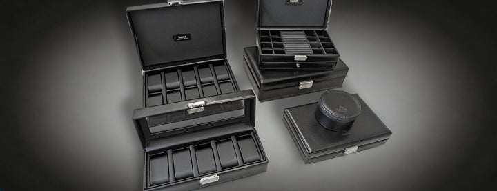 Black Exclusive Kollektion Schmuckkoffer und Uhrenkoffer von der Schmuckkoffermanufaktur SACHER