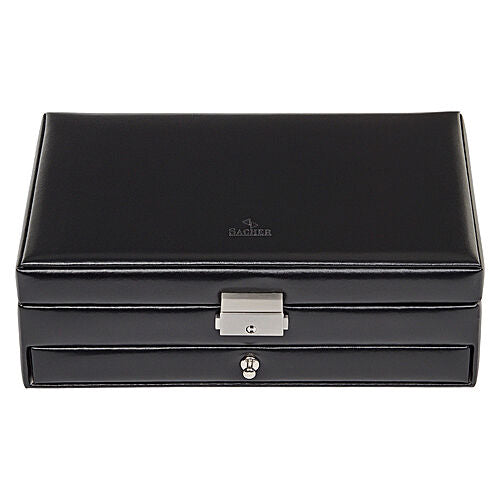 ring and collectors tray black exclusive / black (leather)