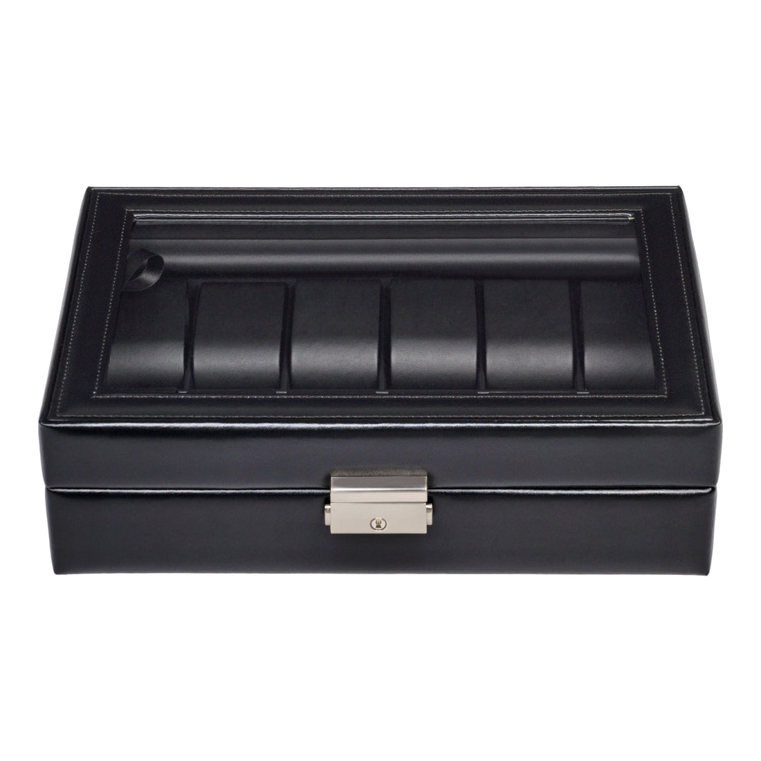 case for 12 watches black exclusive / black (leather)