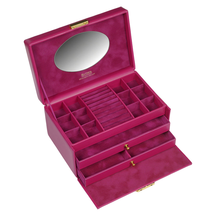 jewellery case Emma colisimo / pink (cowhide leather)