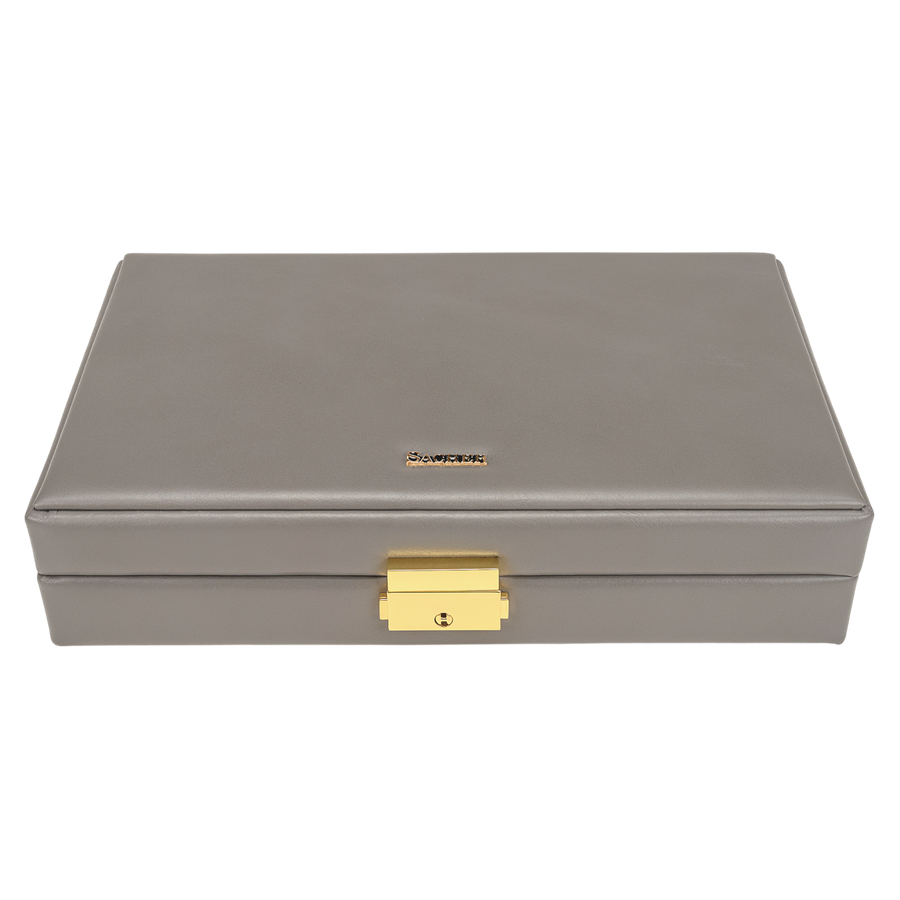 Ringetui fleur venice / grau (Leder)