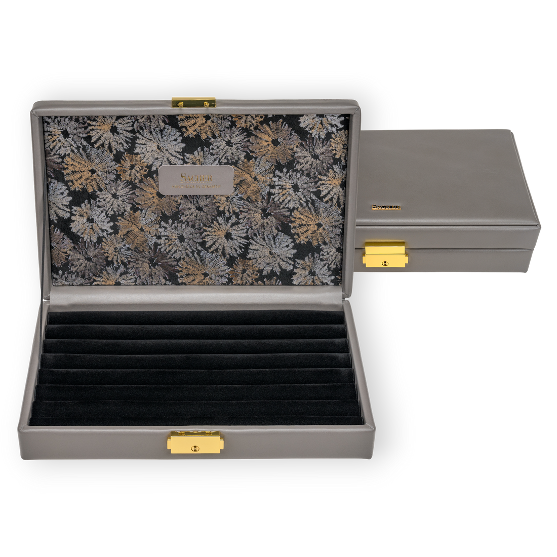 Ringetui fleur venice / grau (Leder)