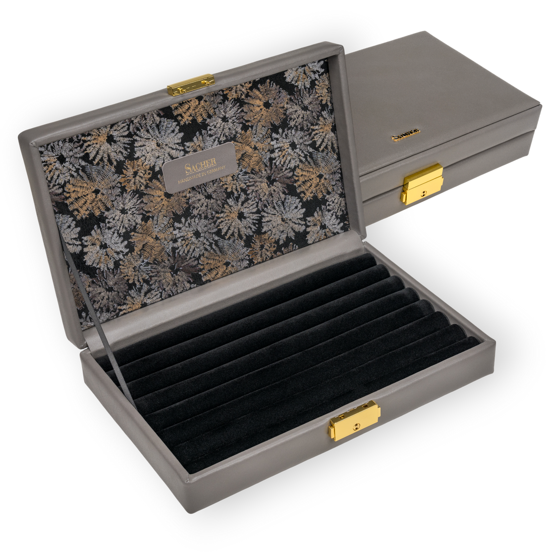 Ringetui fleur venice / grau (Leder)