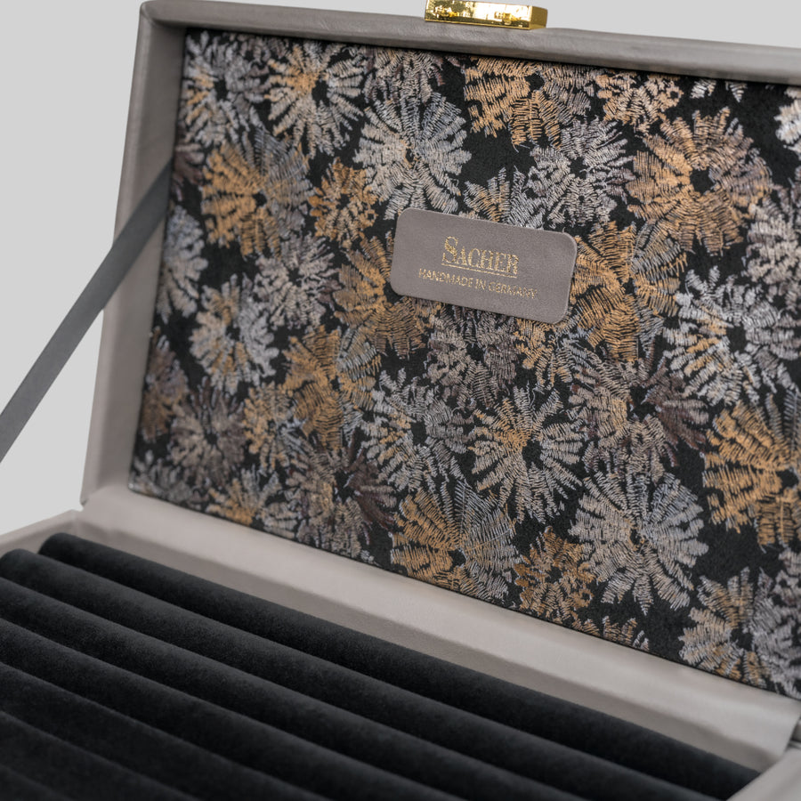 Ringetui fleur venice / grau (Leder)