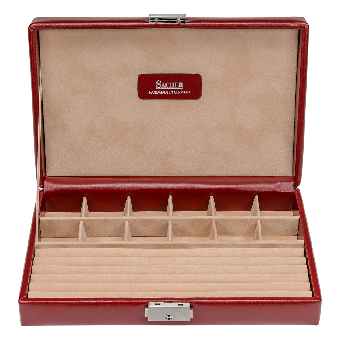 Ring- und Sammleretui amadora / rot (Leder)