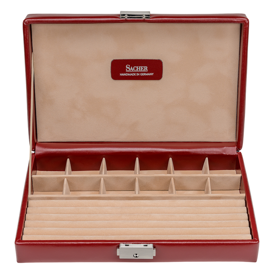 Ring- und Sammleretui amadora / rot (Leder)