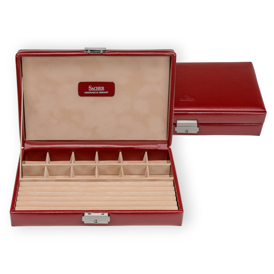 Ring- und Sammleretui amadora / rot (Leder)