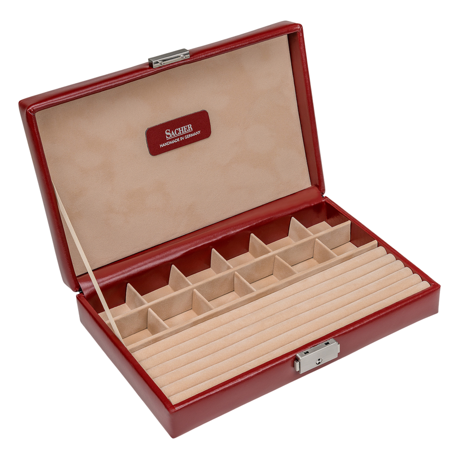 Ring- und Sammleretui amadora / rot (Leder)