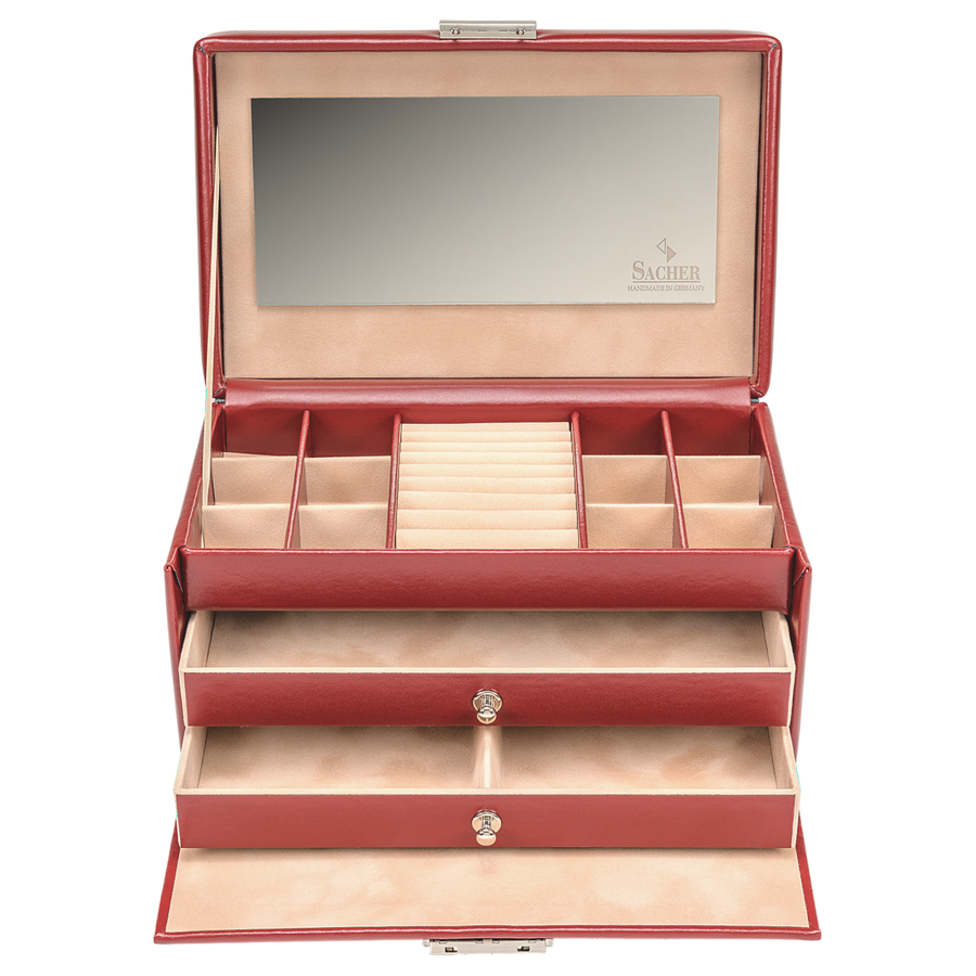 Jewelry box Emma amadora / red (leather)