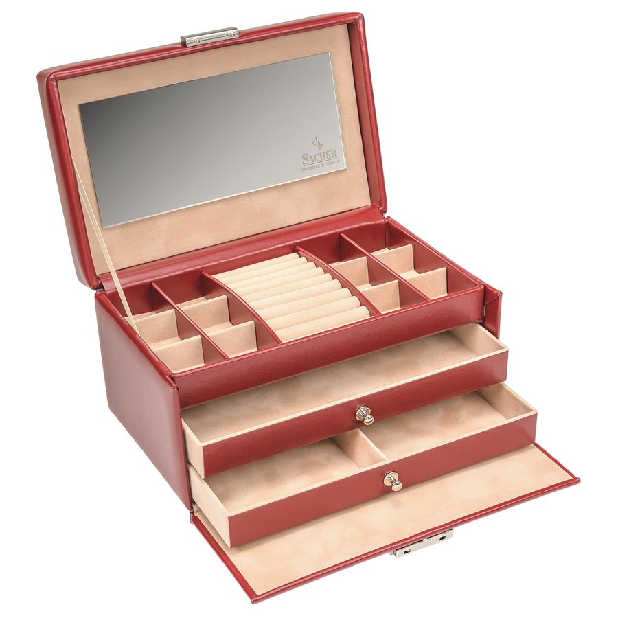 Jewelry box Emma amadora / red (leather)