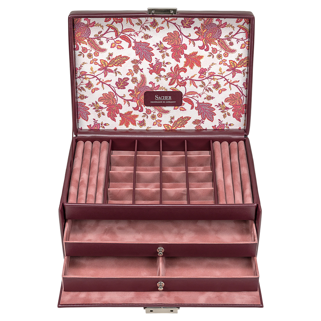 Schmuckkasten Ina florage / bordeaux