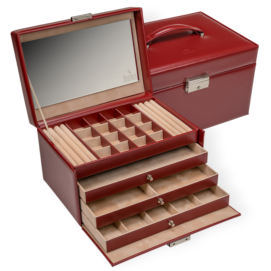 Jewelry box Lena amadora / red (leather)