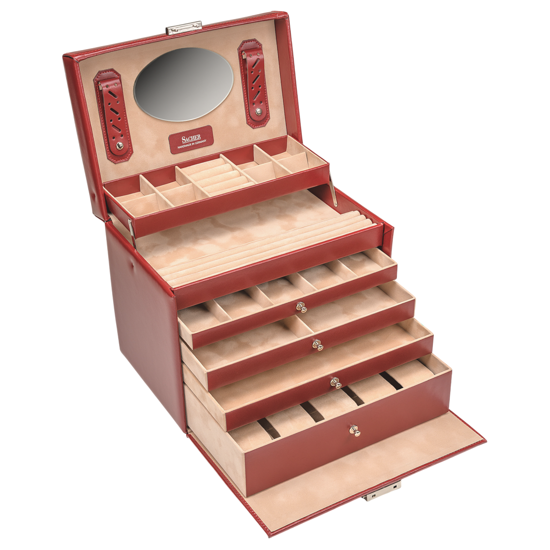 Schmuckkasten Nancy amadora / rot (Leder)
