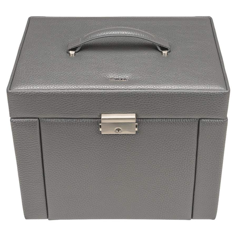 Coffret à bijoux Marta granello / gris (cuir de vachette pleine fleur)