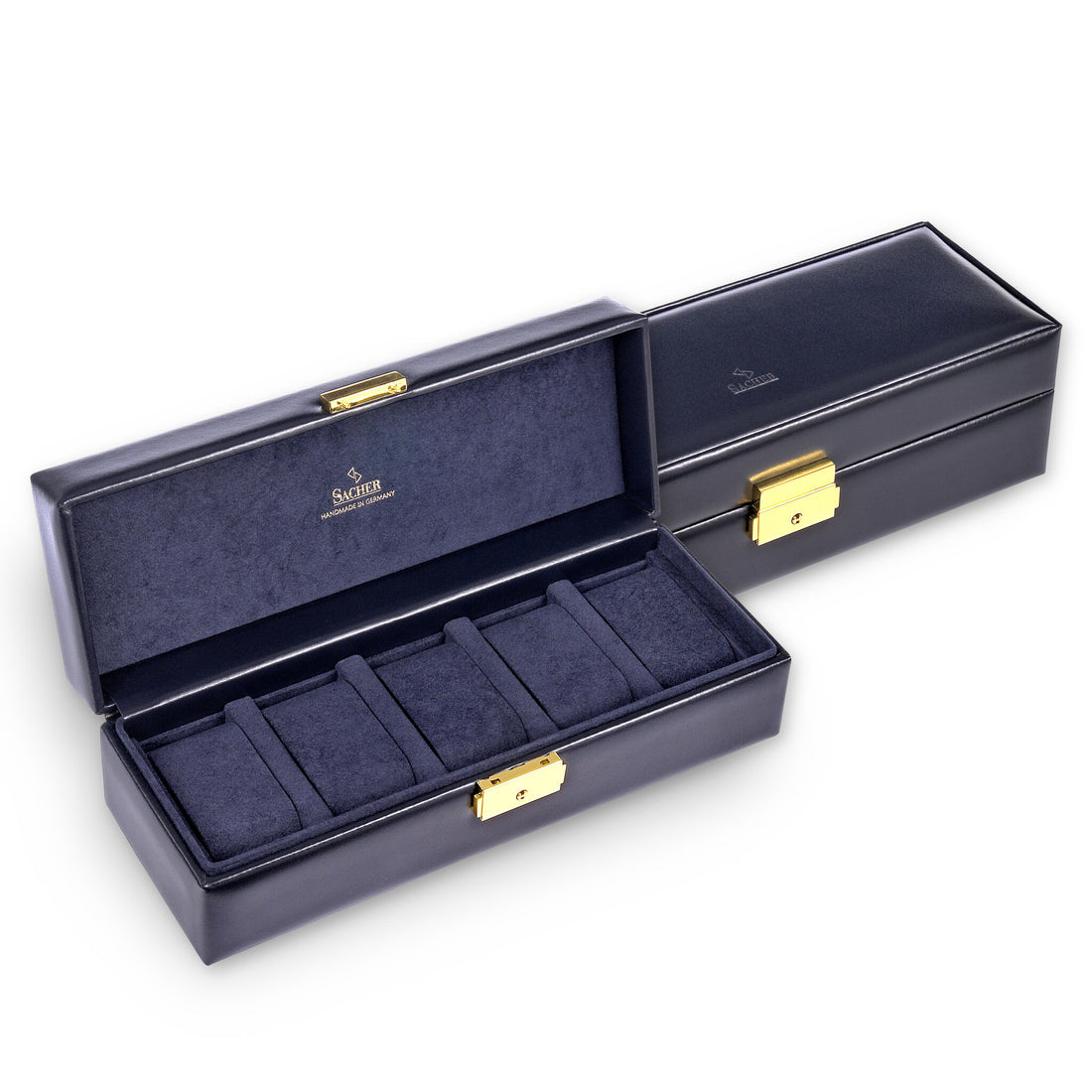 case for 5 watches acuro / navy (leather)