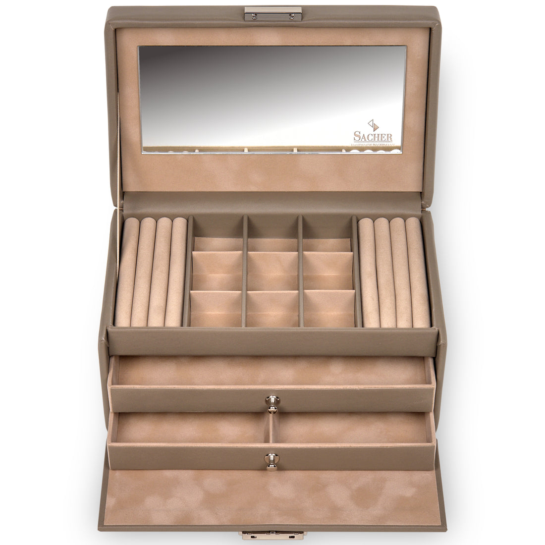 jewellery case Elly nature / taupe (leather)