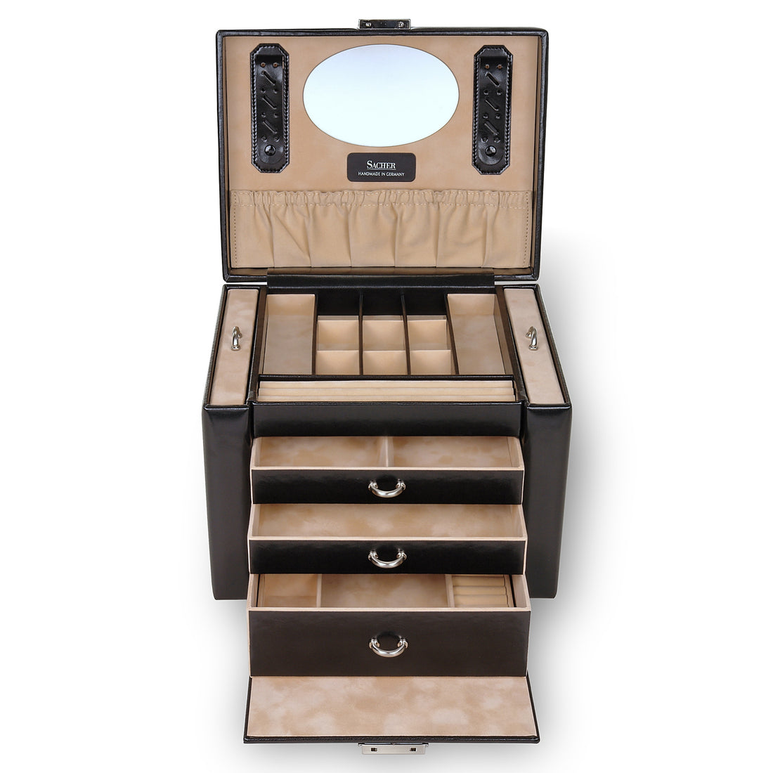 Pudełko na biżuterię Marta new classic / czarny (skóra)