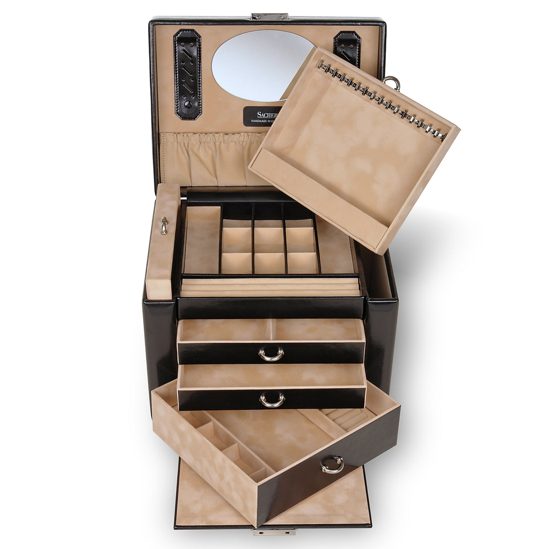 Pudełko na biżuterię Marta new classic / czarny (skóra)