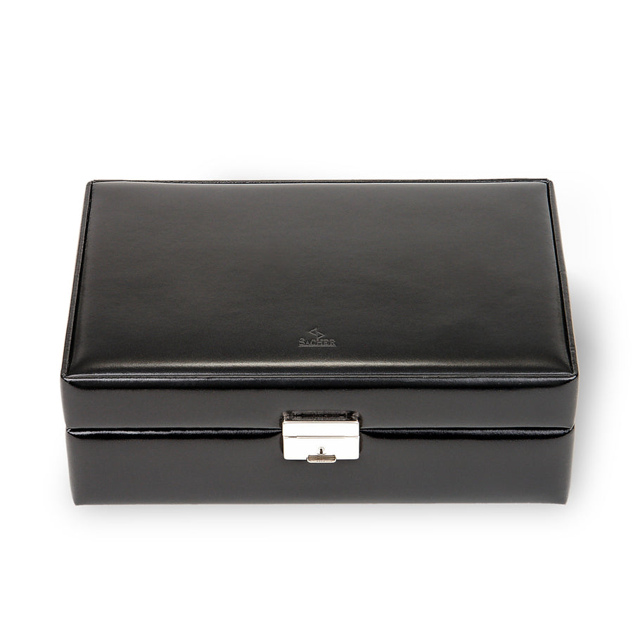 top-module incl. travel box VARIO vario / black (leather)