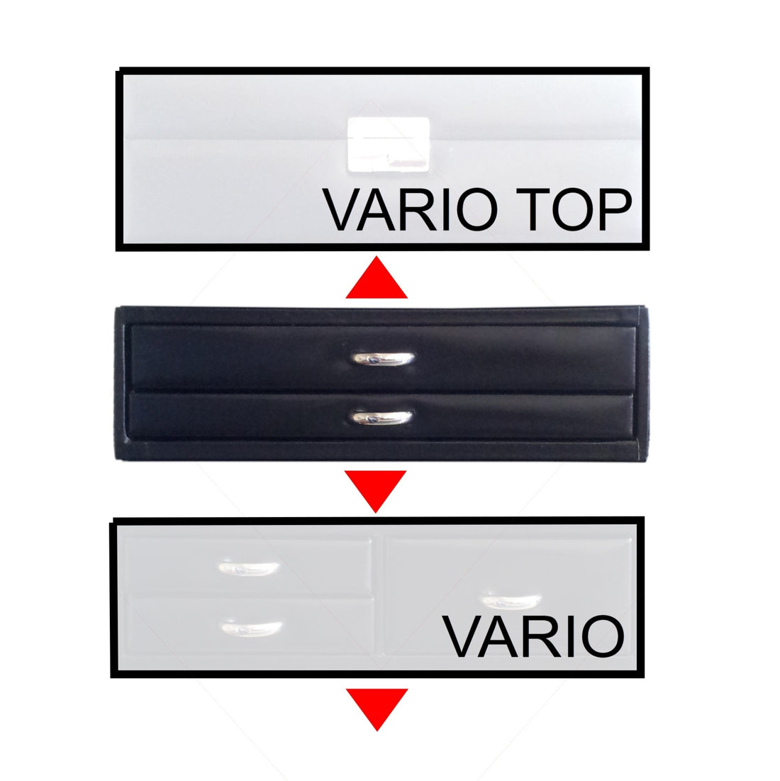 Standaardmodule VARIO ringen vario / zwart (leder)