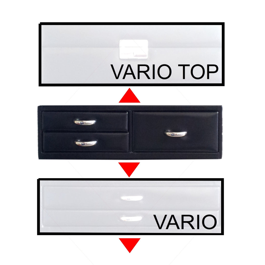 Standaardmodule VARIO horloges vario / zwart (leder)