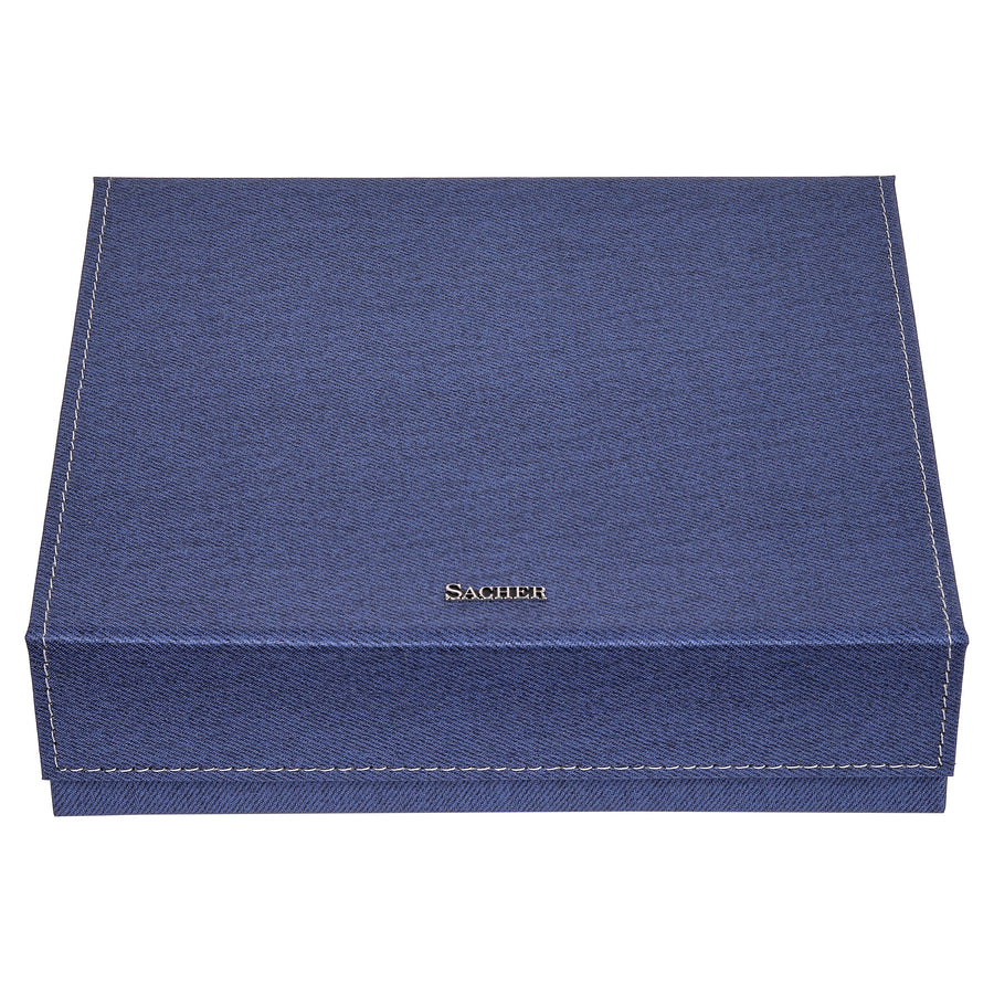 SACHER / | denim Schmuckbox Store Nora 1846 blau – Manufaktur Offizieller